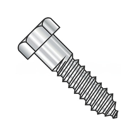 Usa Industrials Lag Screw, 3/8"-7, 1 1/4 in, 18-8 Stainless Steel, Plain Hex External Hex Drive BULK-SCRW-10137